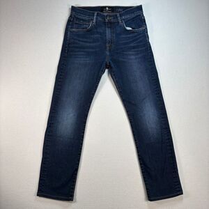 7 For All Mankind Jeans Men's 30x26 Blue Ryley Luxe Performance Slim Straight‎